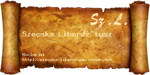 Szecska Liberátusz névjegykártya